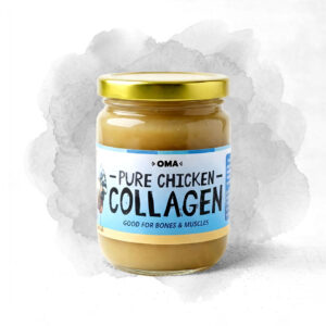 OMA Pure Chicken Collagen – ekstrak kolagen ceker dan tulang ayam kampung organik, baik untuk tulang, sendi, kulit, dan otot